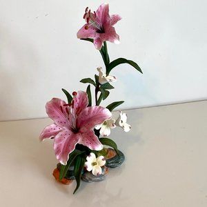 Lenox Rubrum Lily 1986 Fine Bone China Sculpture Flower Figurine